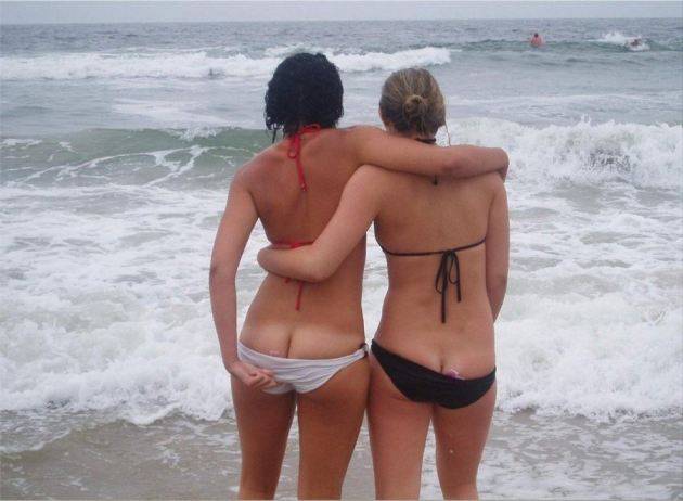 Bare Ass Beach Thong - Amateur Bikini Butt Crack Girl - Xxx Pics