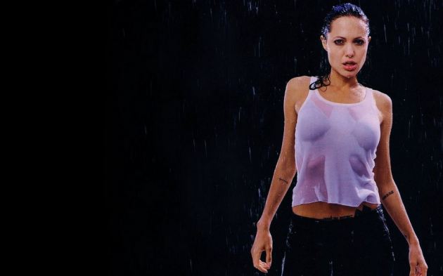 Angelina Jolie Wet Shirt 