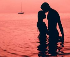 Beach Couple Silhouette Love