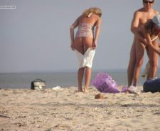 Bottomless Girls On Beach