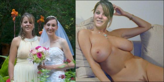 Dressed Undressed Nude Brides Before And After