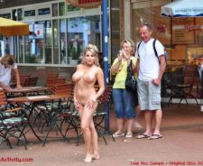 Fight nude in public