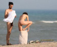 Gay Nude Beach Couple