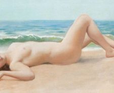 Nude On The Beach Painting
