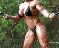 Nude muscle female warriors