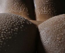Water Drops On Back Ass Girl Close Up