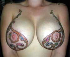 Women Breast Tattoo Designs
